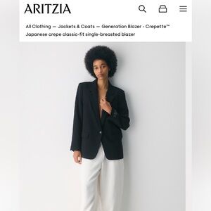 Black Aritzia Wilfred Blazer